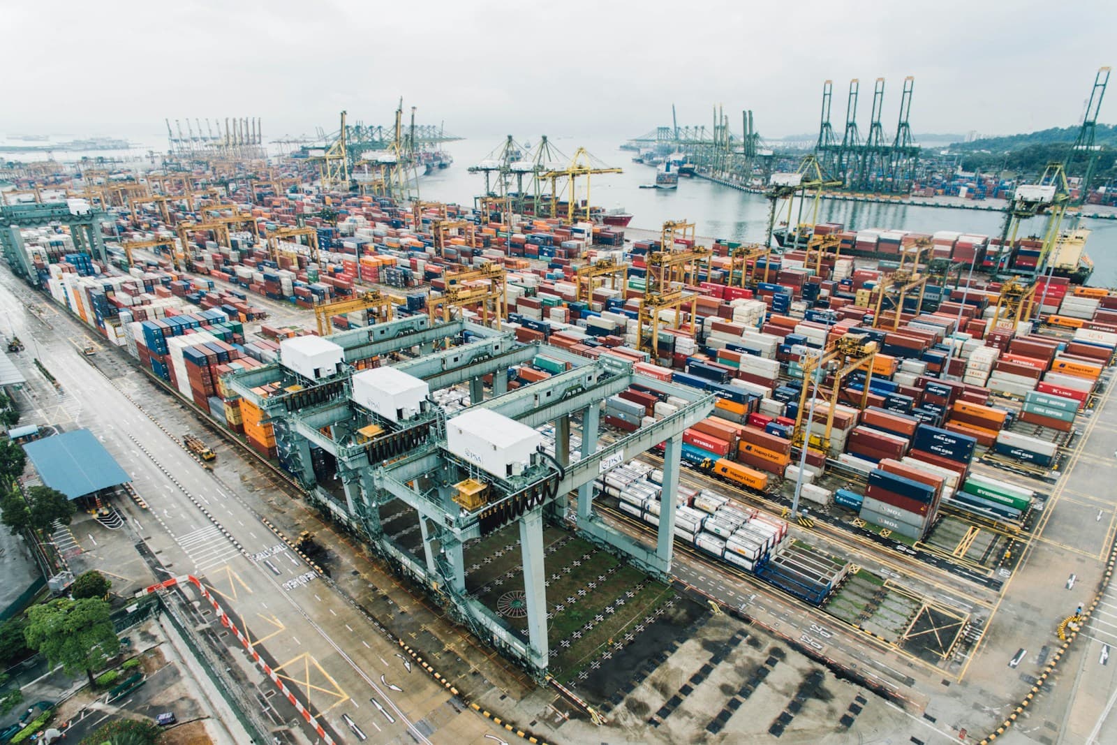 Container truck pulling a 40ft ocean container from a Canadian port