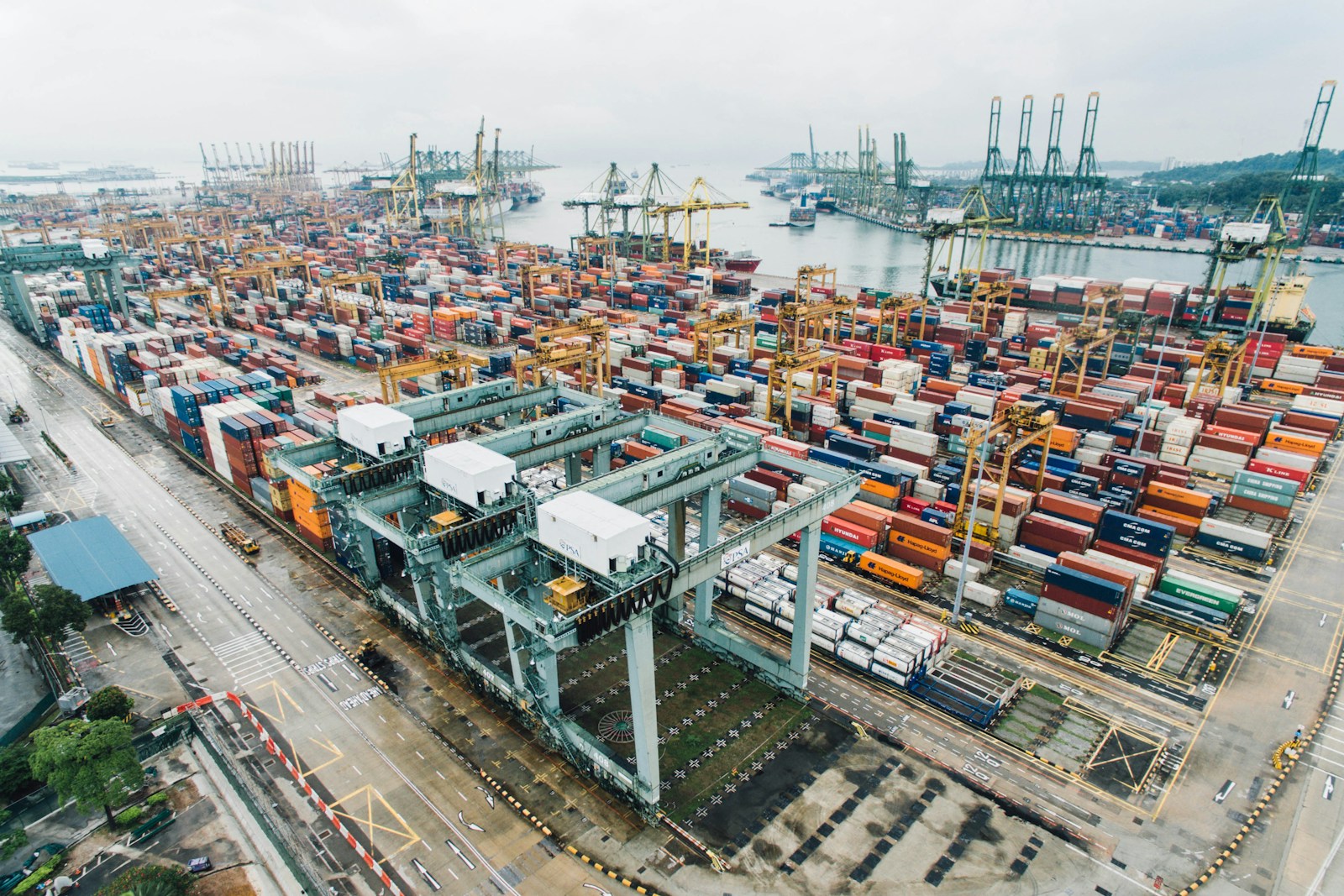 Container truck pulling a 40ft ocean container from a Canadian port