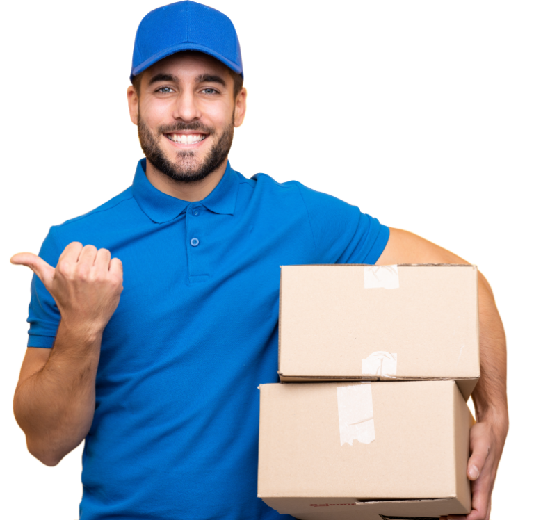 Small business owner using Goorooship online shipping platform to compare courier rates