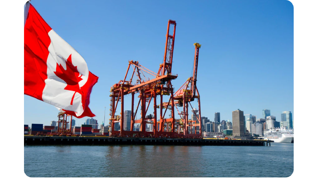 Transpac Supply Chain warehouse and loading dock at Vancouver import logistics facility